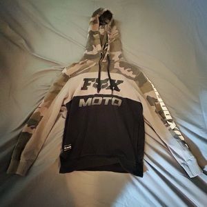 men’s small camouflage fox racing hoodie